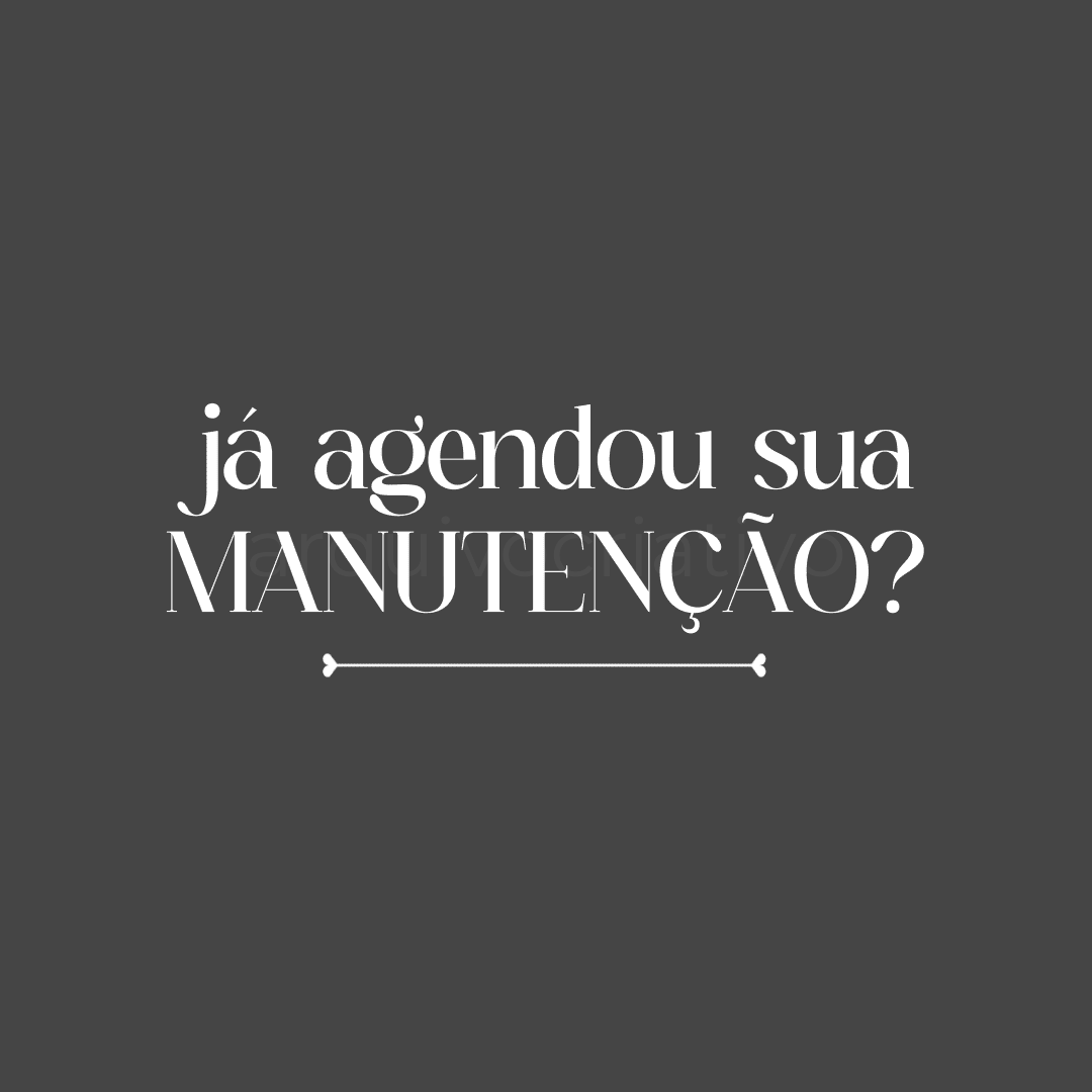 Já agendou sua manutenção