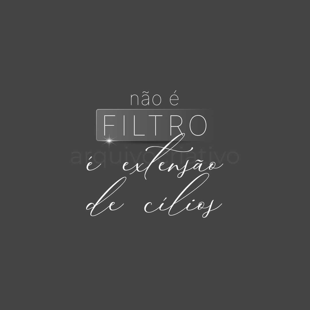 Não é filtro é extensão de cílios