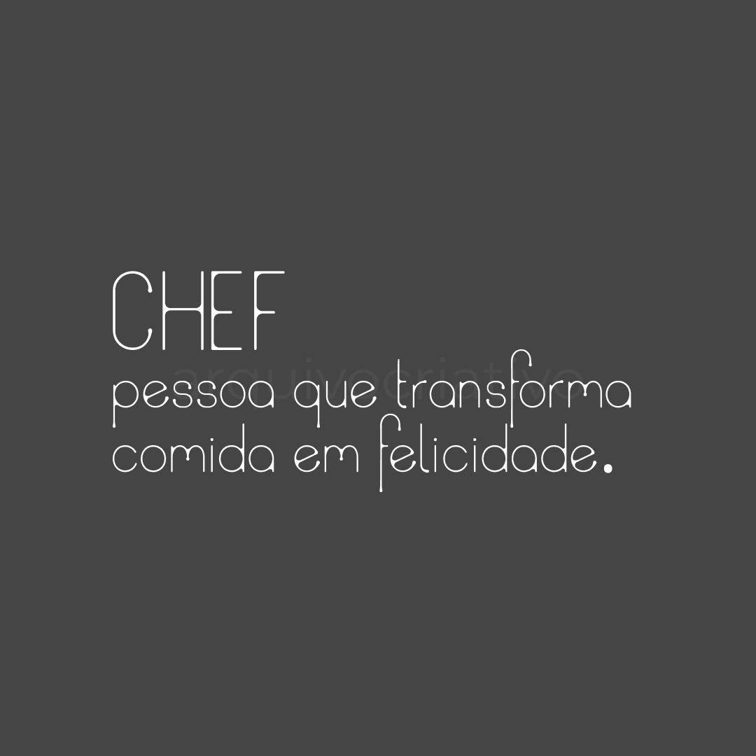 Chef pessoa que transforma comida em felicidade