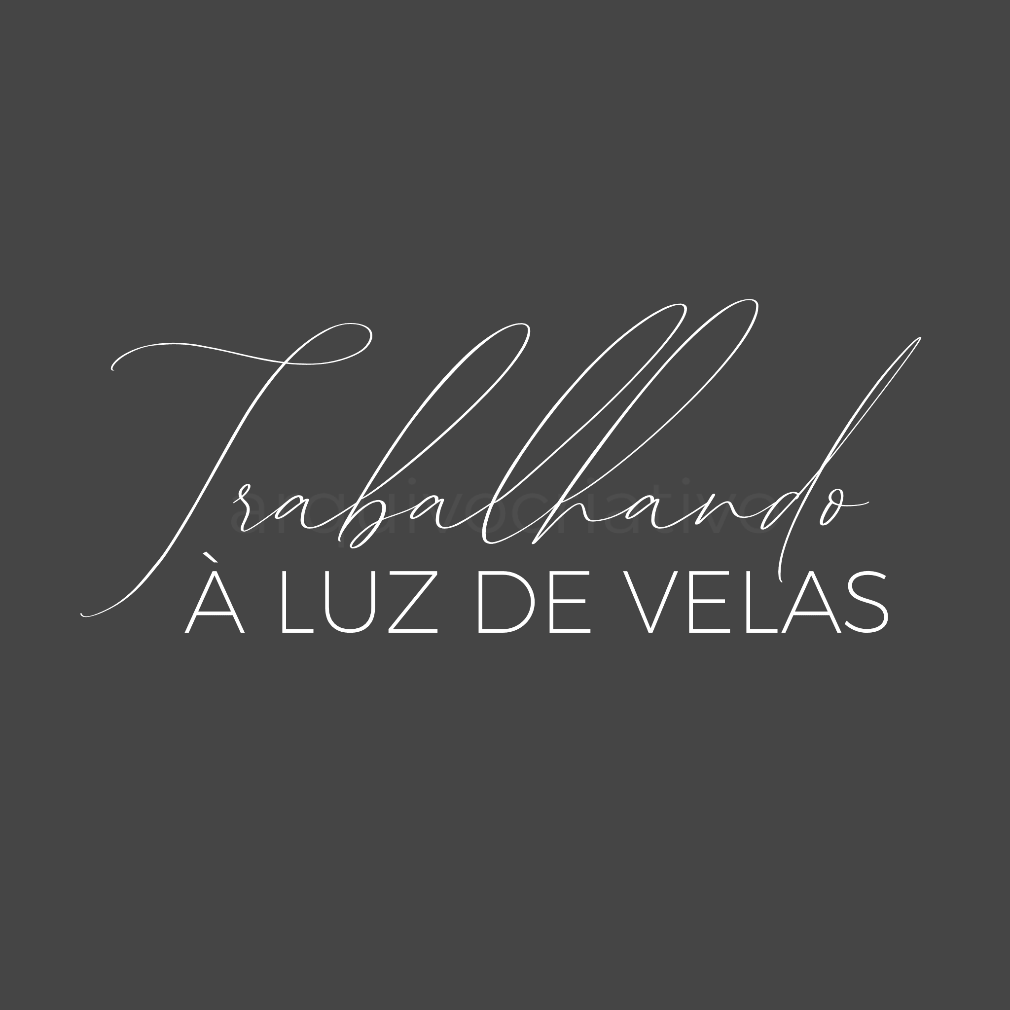 Trabalhando à luz de velas