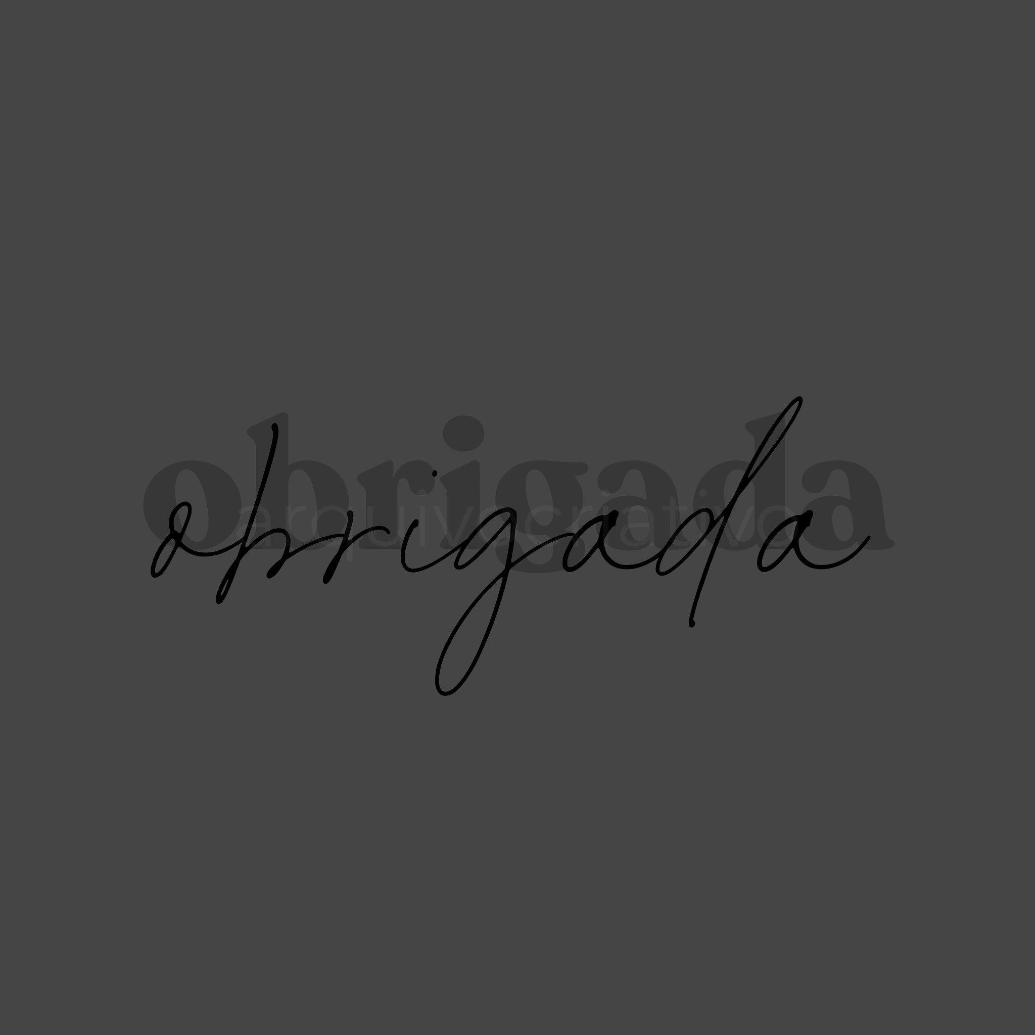 Obrigada (preto)
