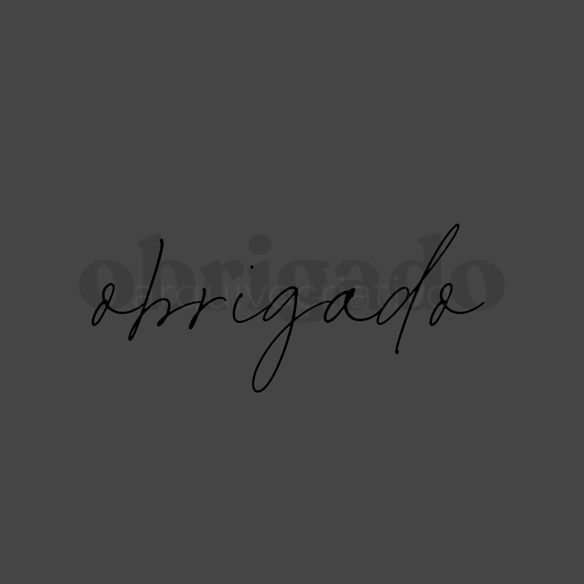 Obrigado (preto)